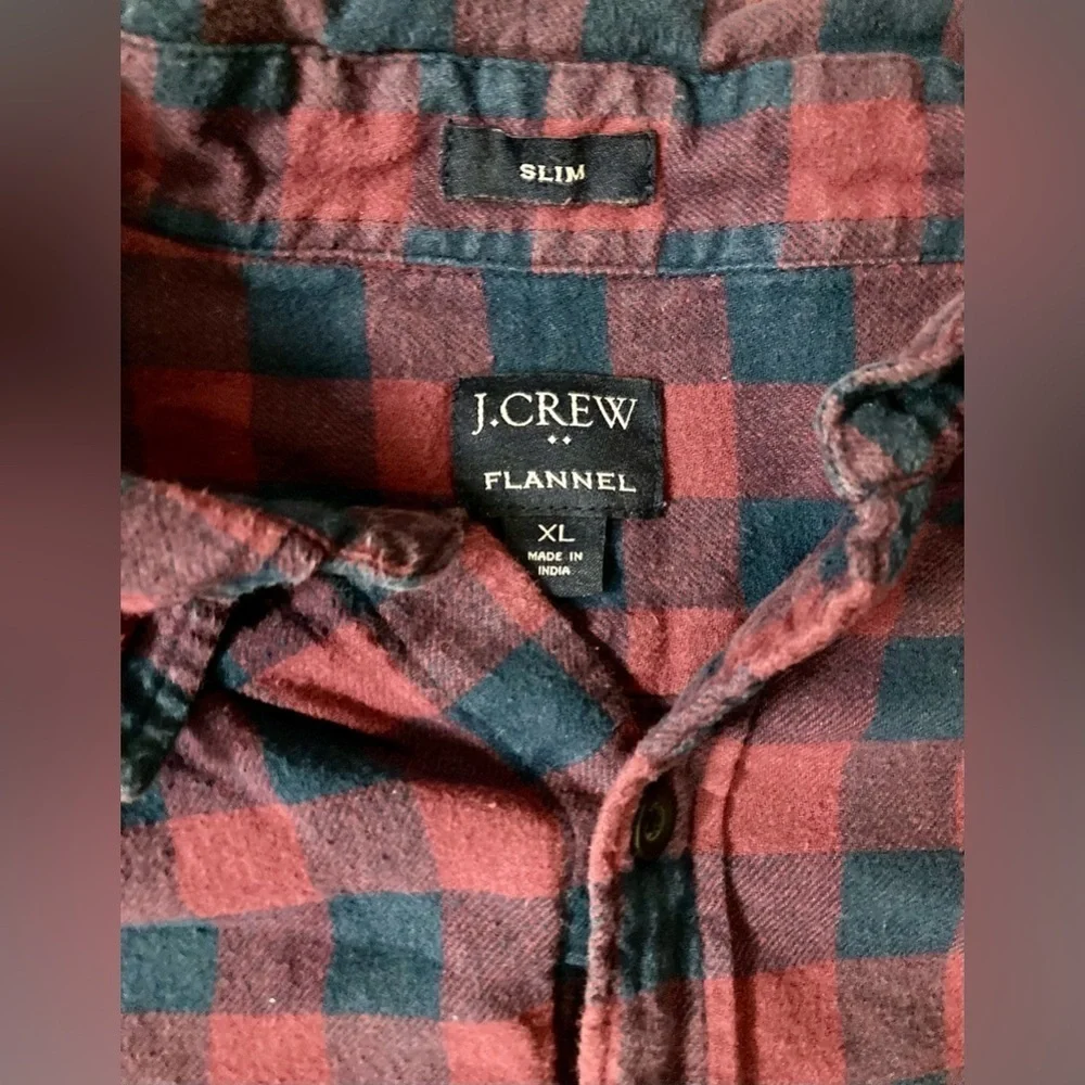 J. Crew Women’s X-Large Slim Fit Flannel Button‎ Down Shirt